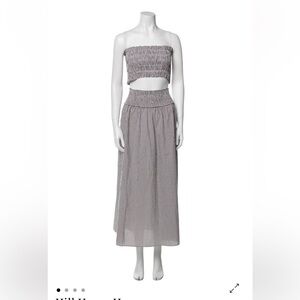 Hill House Brown and White Gingham Set